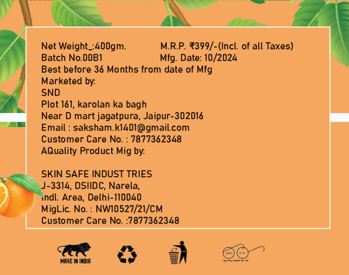 Face Scrub Vitamin C 400Gm - Image 4