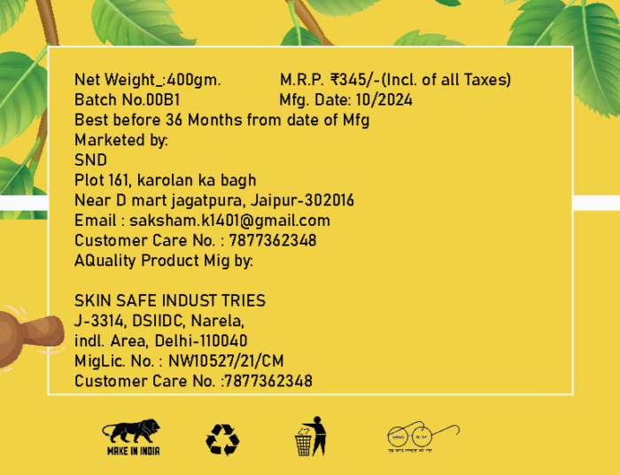 Haldi Chandan Massage Cream 400Gm - Image 4