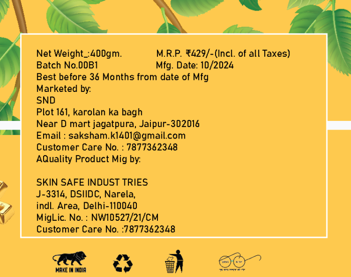 Gold Face Scrub 400Gm - Image 4